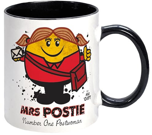 Kapow Gifts Mrs Postie Mug - Gift for Post Postal Worker Postman postlady Courier, Ceramic, 250ml