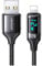 P4Y US-SJ543 U78 kompatibel mit Apple Lade- und Datenkabel mit LED-Anzeige schnelles Laden bis zu 2.4A Geflochten 1.2m schwarz