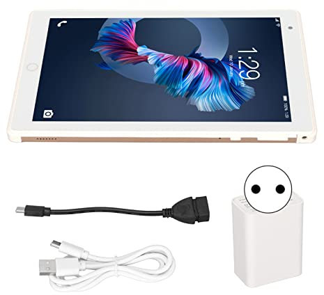 LJCM Tablet da 8 Pollici con Schermo IPS, CPU Octa e 4 GB di - Doppia SIM, Doppio Standby, Android 10, Memoria da 64 GB, Batteria da 8800 mAh - Interfaccia di Tipo C - (Spina