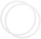 HAKIDZEL 2pcs Pressure Cooker Sealing Ring Instant Hot Pot Silicone Gasket Ring Replacement Seal Ring Pressure Pot Pressure Cooker Rubber Ring Cover High Pressure Silica Gel White