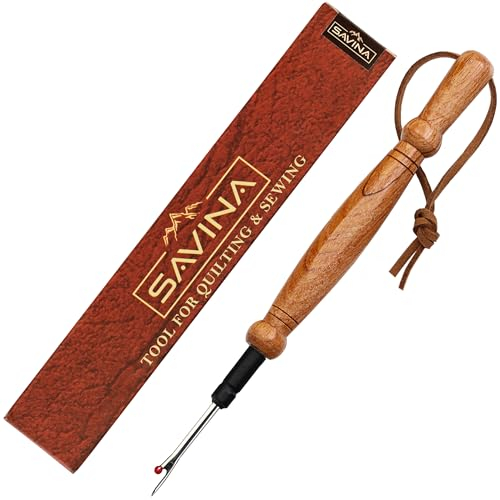 Savina Savina Nahttrenner zum Nähen, Entfernen von Stichen und Nähten mit Präzision, Fadenreißwerkzeug, Hartholz, professionell, Mehrzweck, langlebig zum Nähen/Quilten (1 Stück)