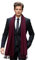 LA FERANI Herrenschal Kaschmir dünn stilvoll Herbst Winter 185x65 elegant für formelle Anlässe geschmeidig Kaschmirschal dunkel rot Halstuch Wollschal Wolle Uni Farbe (Wein Rot)