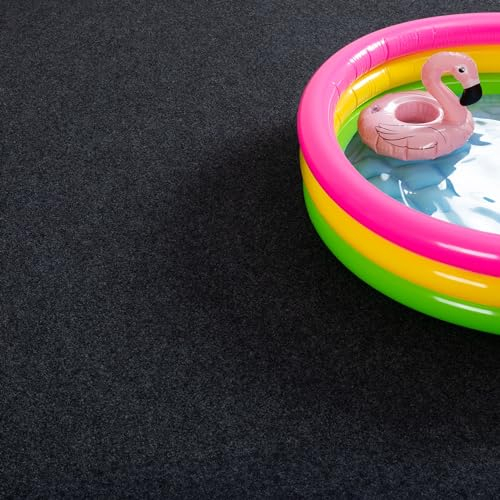 Steffensmeier Kunstrasen Teppich Wembley | für Balkon und Terrasse | anthraziter Nadelfilz, Größe: 300x700 cm