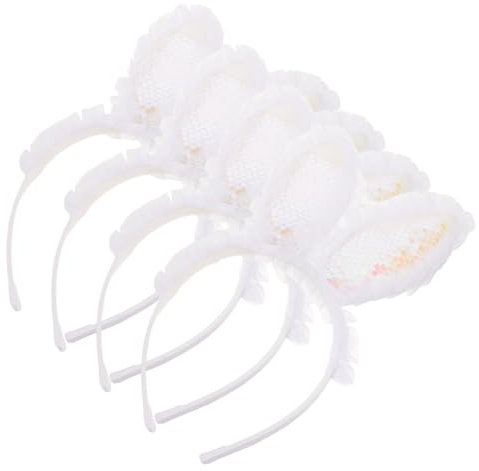 COLLBATH 4er Satz Häschen Stirnbänder Kopfbedeckung Leuchtend Hasen Stirnband Party Haar Accessoire