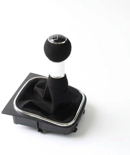 TWSIT 5/6-Gang-Leder-Schaltknauf-Gamaschen-Koffer für Golf 5 Golf 6 MK5 MK6 R32 GTI 2004 2005 2006 2007 2008 2009