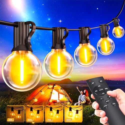 20M LED Lichterkette Außen Strom: Outdoor Lichterketten Wetterfest Dimmbar Warmweiß Retro Lights Aussen und Innen Dekoration für Halloween Hochzeit Party Pavillon Balkon