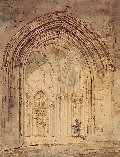 EQVRDCUW Klassische Malerei Wandkunst Leinwanddrucke Leinwand K unstwerk St. Albans Kathedrale Hertford Shire von Girtin Ölgemälde Kunstdruck für Bürodekoration 60x90cm