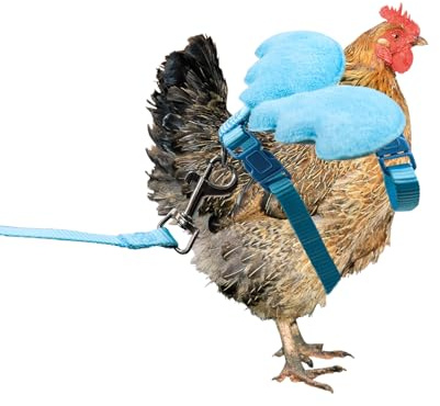 Neeenn Hühner-Geschirr und Leine, verstellbares Enten-Trainingsseil, geeignet für kleine Hühner, Küken, Ente, Geflügel, Henne - XS