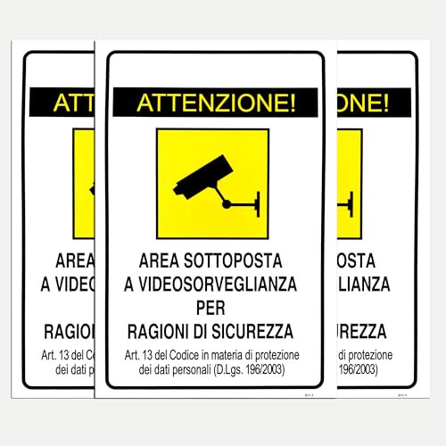 CARTELLI SEGNALI DI VIDEOSORVEGLIANZA - Sicurezza Antinfortunistica con Design Professionale (3)