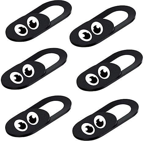 jojofuny 6stücke Webcam-Abdeckung Laptop Kamera Schutzcover Privatsphäre Schutz Abnehmbar Dünn Schwarz Für Notebook Tablet