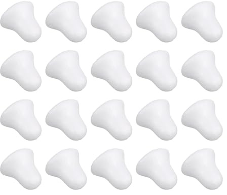 Warmhm 20 Pezzi Campane di Polistirolo Bianche da 8 Cm per Decorazioni Natalizie - Ideali per Alberi di Natale e Creazioni Artigianali - Campanelle in Polistirene per Fai da Te e