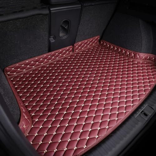 YJTYC Coche Alfombrillas Maletero para BMW 1 Serie F40 2019-2024, Cuero Tronco Bandeja Protectora Funda Maletero Alfombra Antideslizante Accesorios,E/Red