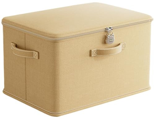 Caja de almacenamiento con cerradura – Contenedor de almacenamiento apilable con cerradura de combinación ajustable con asa, resistente al agua, caja de almacenamiento de contraseñas segura para