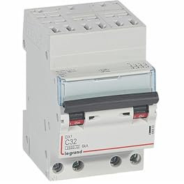 406922 Disjoncteur tétrapolaire 32A - 4P Courbe C - 4,5/6kA - Automatique et vis - Legrand DX3