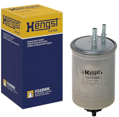 HENGST - Kraftstofffilter H245WK - Hochwertiger Kraftstoff-Leitungsfilter für KFZ - Entfernt Staub und Schmutz aus Otto- oder Dieselmotoren - Schützt das Einspritzsystem
