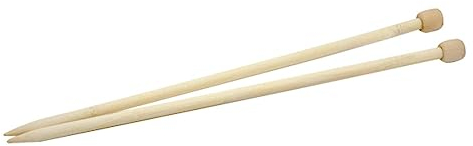 1 Paar Stricknadeln Bambus gerade 2-20mm 35 cm Holz-Stricknadeln Jackenstricknadeln, Stärke:8 mm