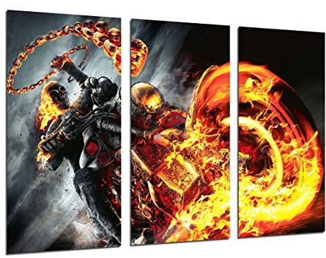 Wandbild - Ghost Rider, Der Ghost Rider, Kino, 97 x 62 cm, Holzdruck - XXL Format - Kunstdruck, ref.26491