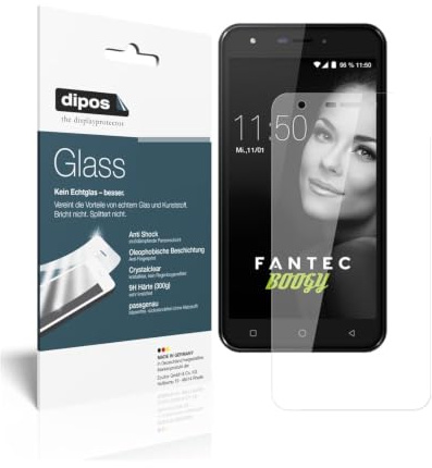 dipos 2x Displayschutzfolie 9H klar für Fantec Boogy