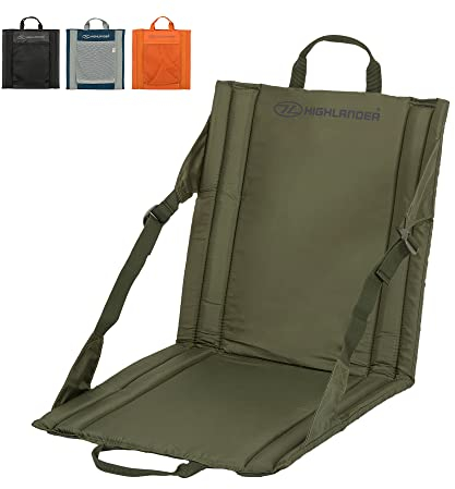 Highlander Outdoor Sit Mat - Portable Seat - Lightweight with Back Support and Pocket - Perfect as a Picnic Chair, Stadium Seat, Beach Chair, or Festival Chair