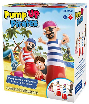 TOMY Pump Up Pirate Children's Action Board Game, Family & Preschool Kids Game, Action Game for Children 4, 5, 6, 7, 8 Year Old Boys & Girls & Adults