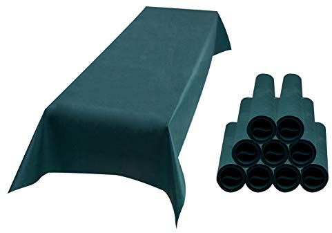 Sensalux Tischdecke, abwaschbar, Vorteilspack, 10 Stück, 1m x 2,5m, Grün