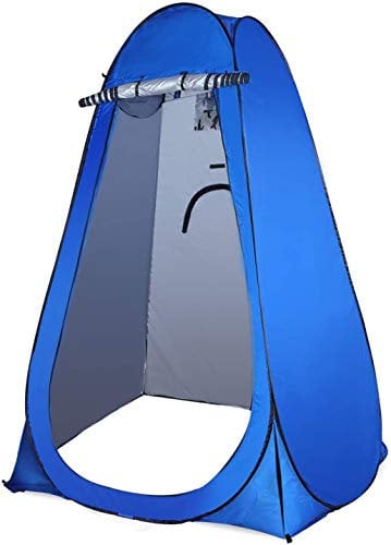 Shower Privacy Toilet Tent Beach Portable Changing Dressing Camping Pop Up tents Room Sun Sunshade Baby Outdoor Backpack Shelter Canopy (BLUE)