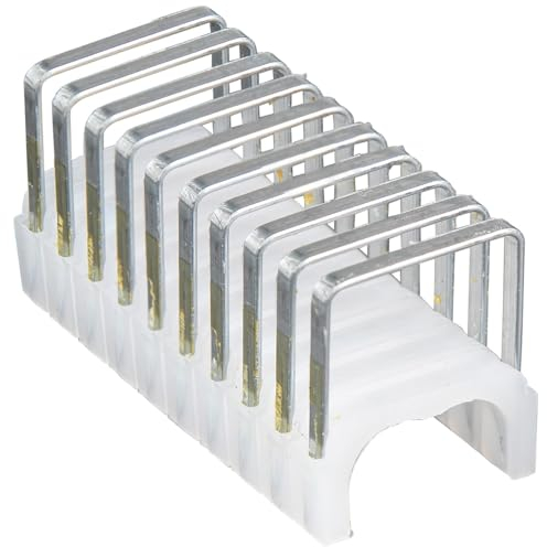 Heavy Duty Staples,19/32 x 11/32-Inch Insulated Staples for Romex and Other Cables, for Klein Tools Stapler No. 450-100 Klein Tools 450-003 Silver and White