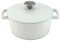 HearthStone Cookware - Cocotte Diamond de Hierro Fundido Esmaltado, Blanca, 24 cm, 3.3 l. Para Todas las Superficies, incluyendo Inducción y Horno.