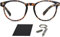 Riccardo Materossi® - Premium 99.9% Blue Light Blocking Glasses - Reduce Headaches and Improve Sleep - UK Based Brand (Round Tortoiseshell Frame)