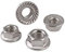 BOZONLI M20(20mm) Flanschmuttern mit Sperrverzahnung (selbstsichernd), Edelstahl Stopmuttern Sicherungsmuttern Sechskantmuttern