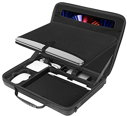 Smatree 15.6 inch Briefcase Shoulder Bag, Laptop Hard Shell Case Compatible with 2019 16 inch 15.4 inch Macbook Pro, Laptop Carry Case with Accessory Compartment - Black