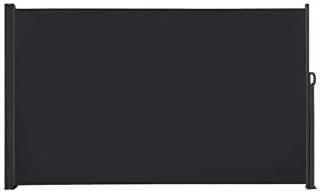 UISEBRT Toldo Lateral Retráctil para Balcón y Terraza Protección de la Intimidad Protección Lateral contra el Viento para Jardín Exterior Plegable, Antracita - 200 x 300 cm