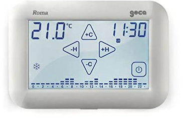 GECA ROMA 322 CRONOTERMOSTATO TOUCH SCREEN DA PARETE BIANCO 33222677