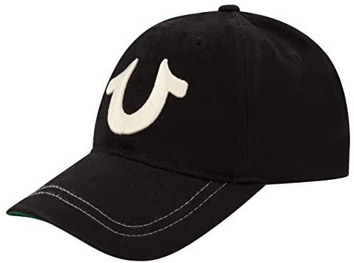 True Religion Jungen Kids Baseball Hat with Large Horseshoe Logo Baseballkappe, Schwarz, Einheitsgröße