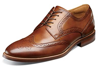 Florsheim Men's Rubano Wingtip Oxford, Cognac, 13 Wide