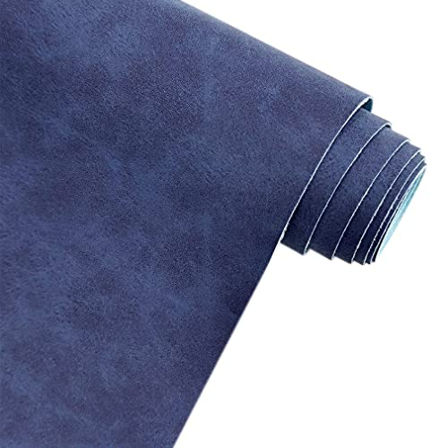 XHT Dunkelblauer Kunstleder-Stoff aus Weiches Kunstleder, 30 x 135 cm, wasserdicht, für Ohrringe, Haarschleifen