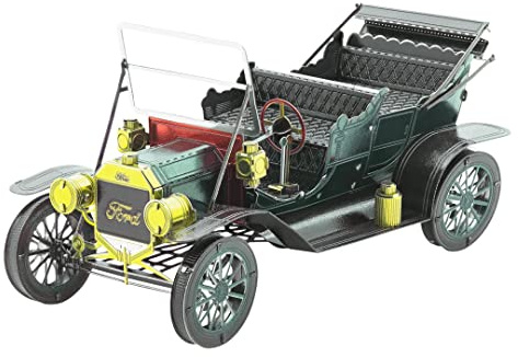 Metal Earth 3D Metallbausatz Auto Ford Model T Dark Green 1908 ab 14 Jahre | Präzise lasergeschnittene Metallteile zum Zusammenstecken ohne Klebstoff. Detailreiche Modelle mit bebilderter Bauanleitung