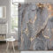Hnmdmyi Duschvorhang Marmor Optik Grau 180x220, Glitzer Duschvorhänge Gold Riss Abstrakt Modern Luxus Kunst Badewanne Vorhang Wasserdicht Polyester Stoff Waschbar Badevorhang für Badezimmer mit Haken