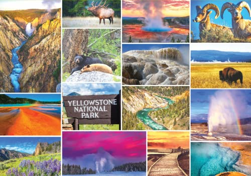 Yellowstone National Park 1000 Teile Puzzle – USA National Park Puzzle ideal für Wanderer, Reisende, Erwachsene, Jugendliche und Familie – tolles Geschenk für Nationalpark