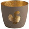 Gift Company Madras, Windlicht, M, Motiv: Eichhörnchen, Sandstone/Gold, H8,5cm, D10cm