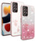 XINYEXIN Transparent Glitzer Hülle für Samsung Galaxy A52 4G/5G / A52s 5G, Bling Glitter Handyhülle Ultradünn Stoßfest, Niedliche Glitzernde Schutzhülle für Frauen Mädchen - Roségold