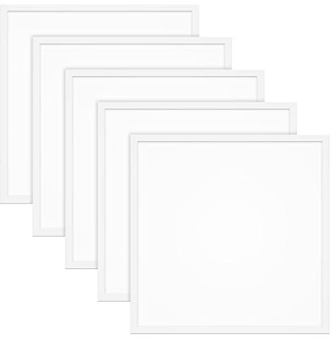 5x LED Panel 62x62cm 28W 6000K tageslichtweiß 5040lm 180 Lumen/Watt flimmerfrei blendfrei UGR<19 Einbau Rasterleuchte Einlegeleuchte Deckenleuchte Odenwalddecke OWA 620x620x32mm