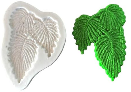 Silikonform mit drei Blättern, Palme, Dekoration, Verzierungen, Gips, Harz, Blatt, Pflanzen, Handwerk, Gastgeschenke