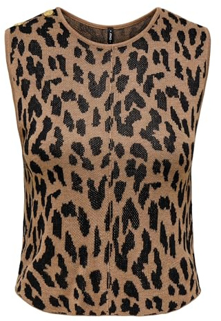 ONLY Damen Onlvienna Sl Jq Leo Tank Top Cc KNT Onlvienna Sl Jq Leo Tank Top Cc KNT (1er Pack)