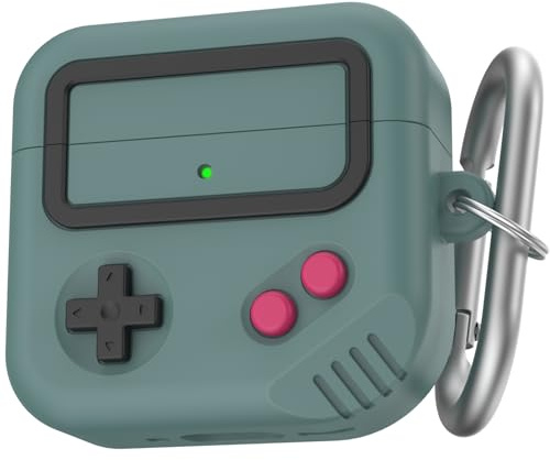 TRONWIN for AirPods 4 Hülle - Spielkonsole Design Case für Apple AirPods 4. Generation, Silikon Schutzhülle für Air Pods 4 - Anime Case für Männer & Frauen (Kieferngrün)