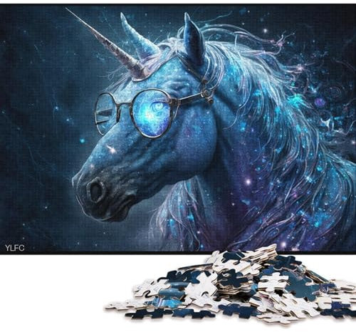 Puzzle für Erwachsene, Einhorn-Krieger, 1000-teiliges Puzzle aus Pappe für Erwachsene und Kinder ab 12 Jahren, Lernspiel, Herausforderungsspielzeug (Größe 38 * 26 cm)