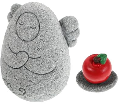 Cabilock 1 Satz Hylia-Ornamente Englische Statue Natursteindekor gartenfiguren wohnaccessoires Realistische Skulptur betender Engel Mini-Mönchsstatue Betende Engelsstatue Blausteinpulver