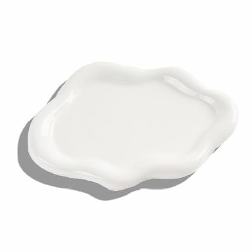 Hoshisea Schmucktablett, Keramik Ringschale, Wolke Schmuckschale, Geeignet zur Aufbewahrung von Schmuck, Ringen, Uhren, Ohrringen, Halsketten, Parfüm usw. (weiß)