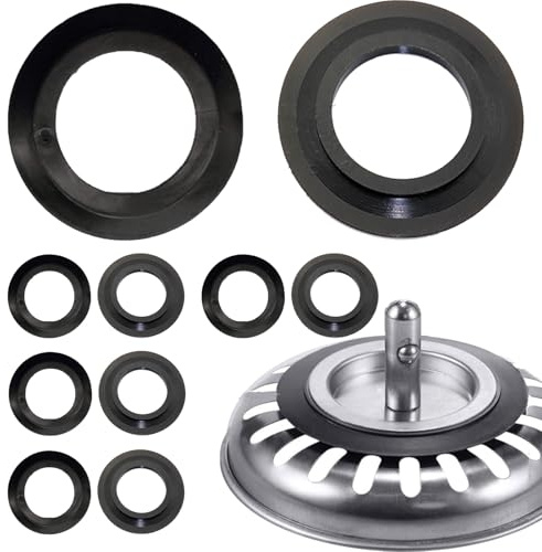 10 Pcs Franke Sink Plug Rubber Seal, Flat gasket, convex gasket, O-Rings Washers Gasket Pop Up Basin Sink Waste Fitting for Basket Strainer 78 79 80 82 83mm Kitchen Drain Sealing Universal Replacement
