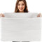 Esteopt Extra Large 65L Foldable Storage Baskets with Handles - Heavy Duty Cloth Organizer Box for Toys, Blankets, Seasonal Clothes - Collapsible Space Saving Design (55x38x30cm) (White)